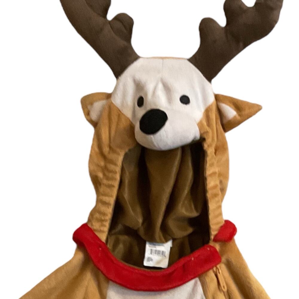 Wondershop Holiday Reindeer 1-Piece Footie Pajama's Size 6-12 M Christmas‎ NWT - Picture 3 of 5